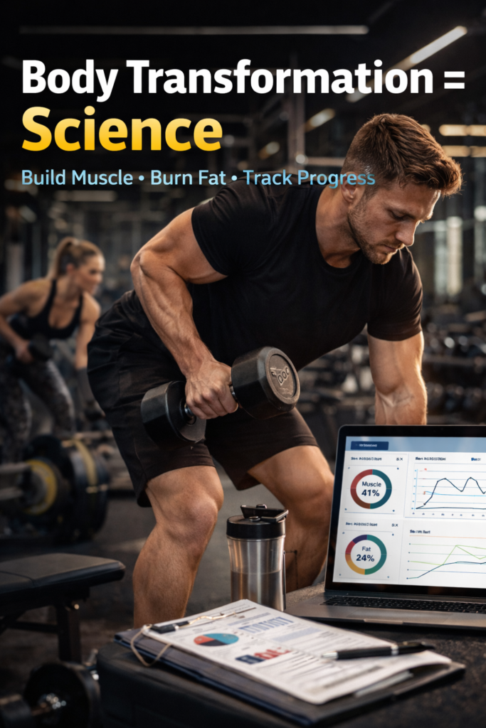 body transformation program strength training fat loss muscle building scientific approach fitness