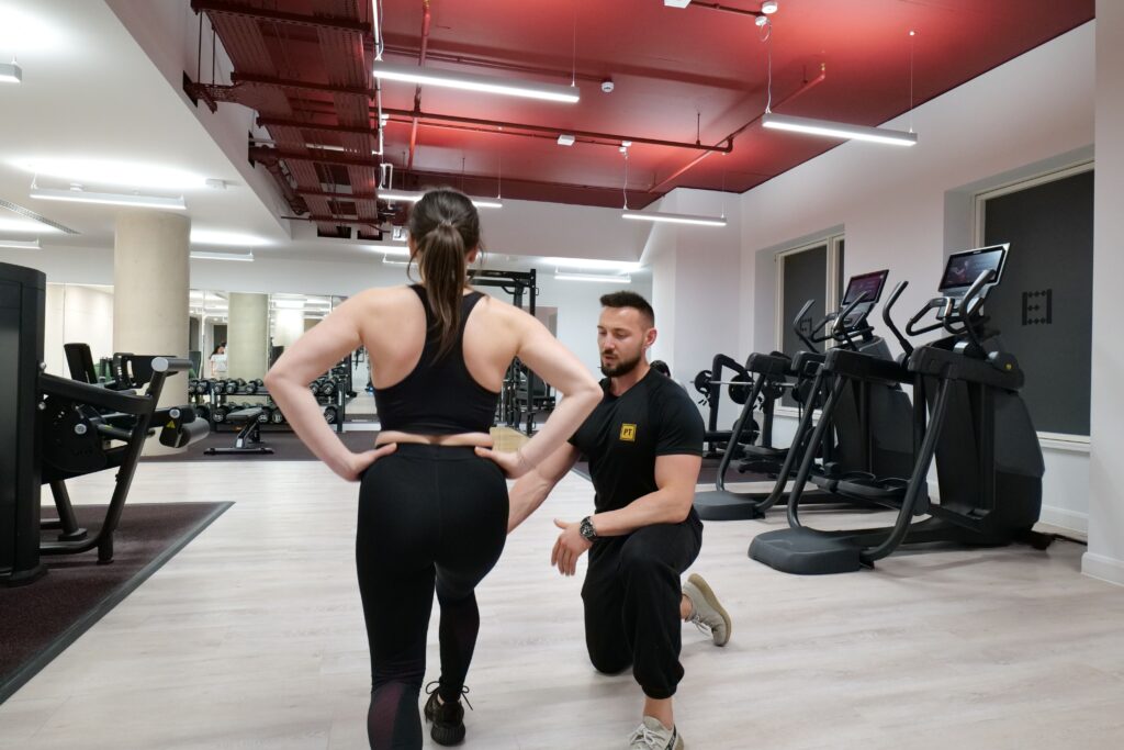 Executive personal trainer London coaching client body transformation premium fitness results