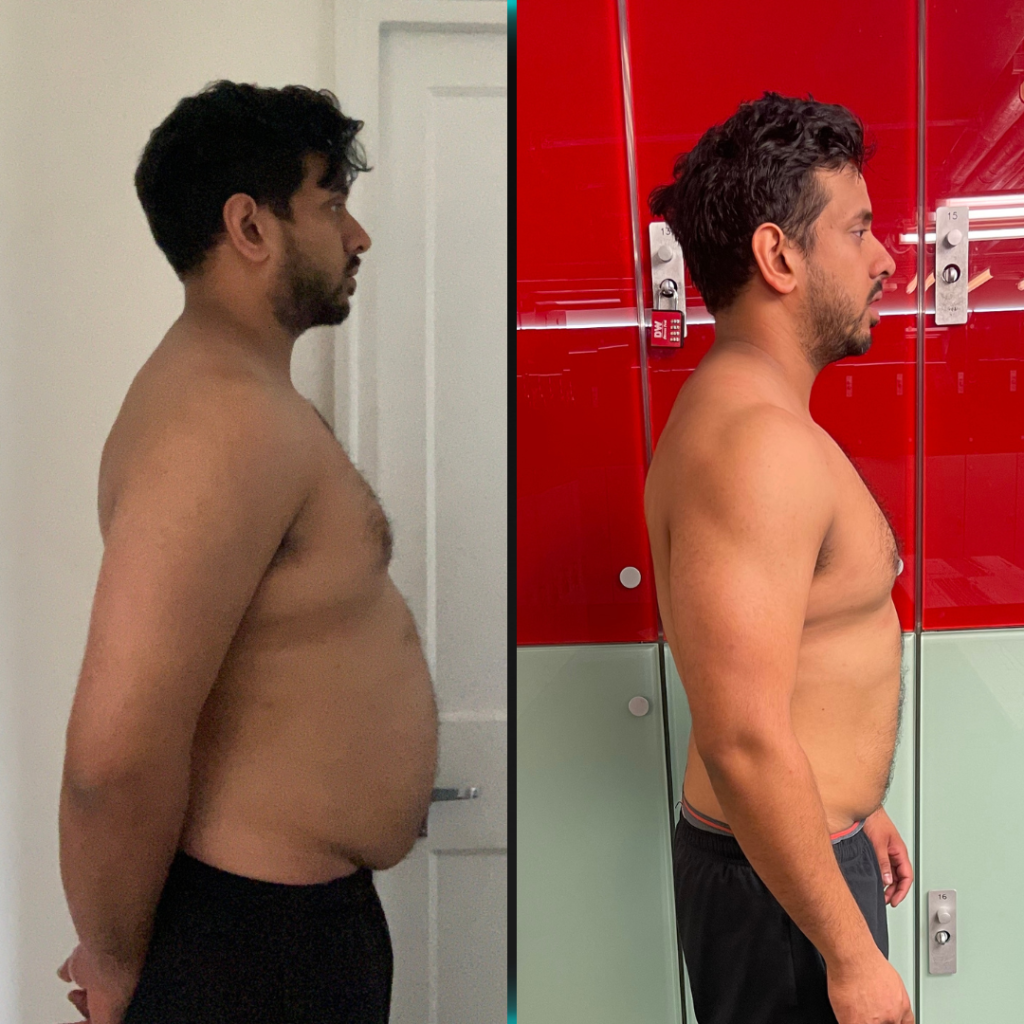 client performing strength exercise with professional personal trainer guidance in London gym